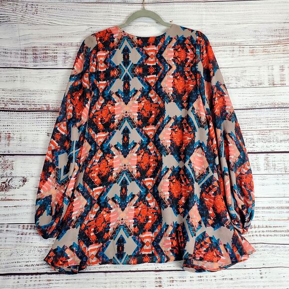 Show Me Your Mumu Tunic Dress S Kaleidoscope Jamie Peasant Sleeve Cottagecore Sm - Picture 3 of 12